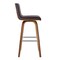Armen Living Vienna 26" Swivel Counter Stool in Walnut Wood Finish with Brown Faux Leather LCVIBABRWA26 - alternate 7